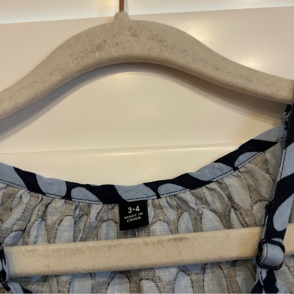 Marimekko Abstract Print Swing Dress Blue Multi Size 3/4 - Picture 2 of 3